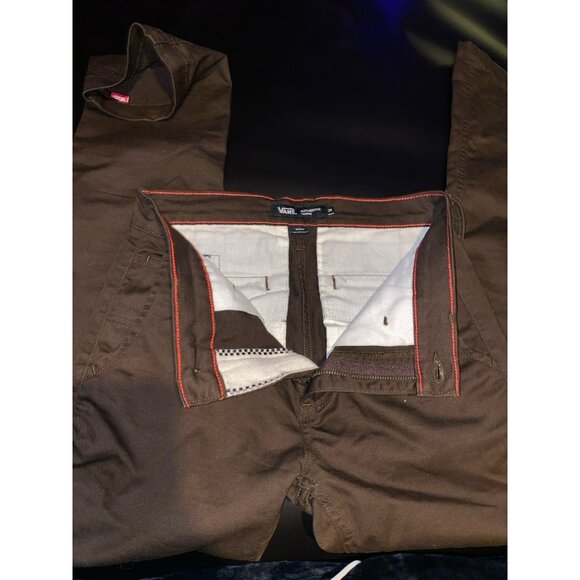 Vans Chino Brown Pants Men's Size 28 Lightweight Comfortable - Picture 3 of 7
